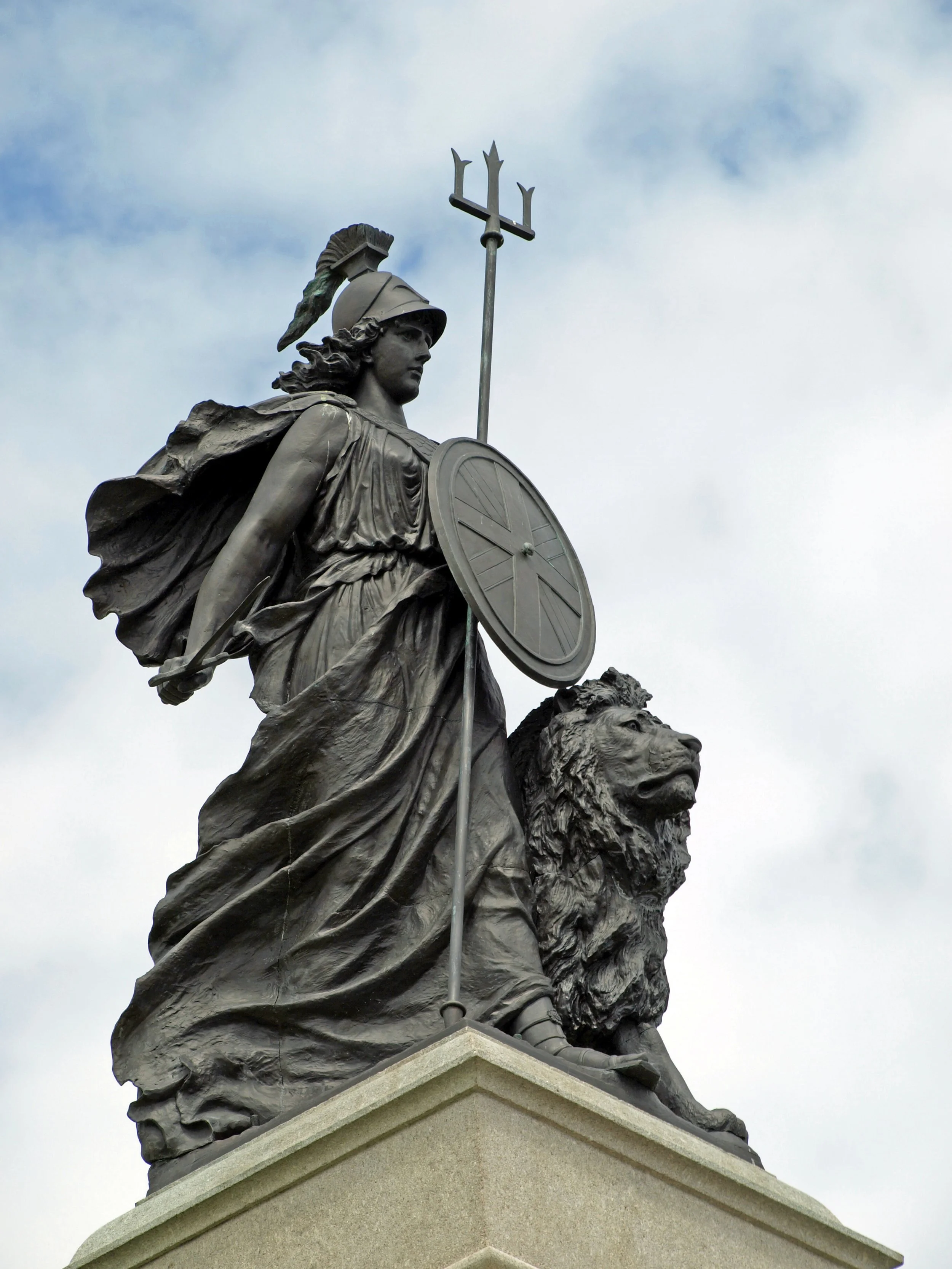 Britannia statue representing British heritage and protection